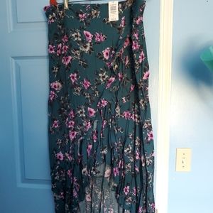 Torrid turquoise floral skirt